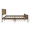 Martha Stewart Jax King Size Solid Wood Platform Bed w/Rattan Headboard and Footboard, Brown Gray MG-090022-K-WOAK-MS - alternate 10
